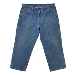 Carhartt Carpenter Jeans Men 42 X 30 Loose Fit Workwear Baggy Construction Denim